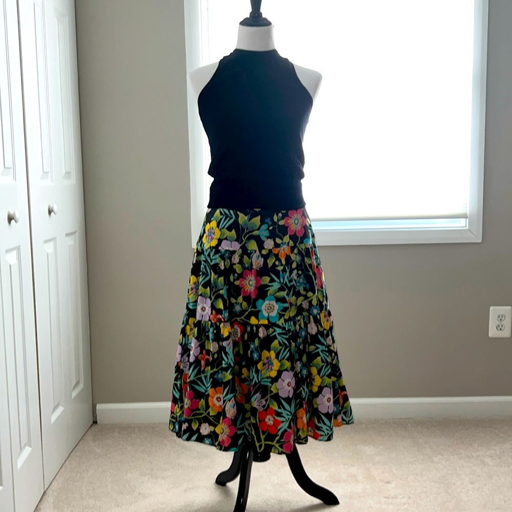 J.Crew tiered floral skirt, size 4